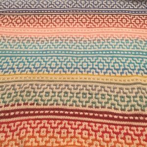 Hand-crafted Diamond Stripe Throw Blanket